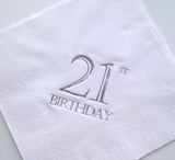 High quality 3ply 33cm foil printed luncheon napkins  21st Birthday Napkins napkins  33cm x 33cm Available in packs of 15 napkins