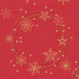 Dunisoft® Star Shine Red 40cm napkin/ serviette. Dinner size napkin