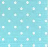 Caspari 3ply 33cm Small dots blue Napkin. Triple-ply material offers convenience and durability. 20 Luncheon Napkins per Package 16.5 x 16.5 cm when closed, 33 x 33cm when open