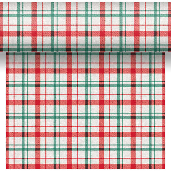 Plaid patterned paper with red, green, and white colors  Dunicel Seasonal Delight 3 in 1 runner
