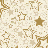 Pattern of gold stars on a cream background