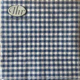 IHR 3ply 33cm Vichy bavaria blue luncheon Napkin. Gingham design Triple-ply material offers convenience and durability. 20 Luncheon Napkins per Package 16.5 x 16.5 cm when closed, 33 x 33cm when open