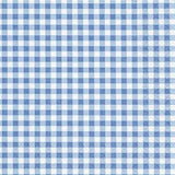 P+D 3ply 33cm Vichy Blue luncheon Napkin - blue gingham design