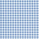 P+D 3ply 33cm Vichy Blue luncheon Napkin - blue gingham design