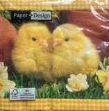 P+D 3ply 33cm So Soft luncheon Napkin - Easter chick design