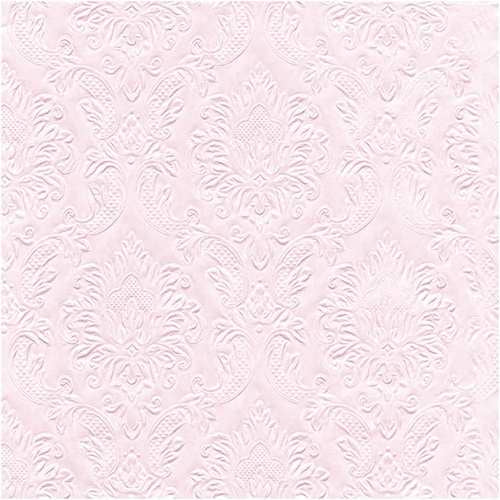 Paper + Design 3ply 33cm Moments Ornament soft pink Napkin. Embossed Design. Triple-ply material offers convenience and durability. 16 Luncheon Napkins per Package 16.5 x 16.5 cm when closed, 33 x 33cm when open