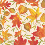 Caspari 3ply 40cm Woodland Leaves Napkin. Artist or Collection: Pamela Gladding In this Design: Artist Pamela Gladding brings the rich hues of Fall to life with her painted autumn leaves.