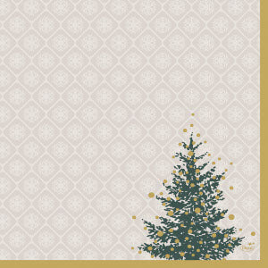 Dunisoft® Trees in Gold 40cm napkin/ serviette.  Dinner size napkin