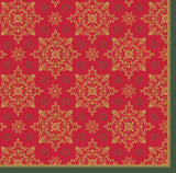 Dunisoft® Christmas Deco Red 40cm napkin/ serviette.  Dinner size napkin