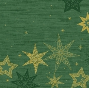Dunisoft Star Stories Green Christmas 40cm napkin/ serviette.  Dinner size napkin Delightfully soft, for colourful moments Strong absorbency, lasts the whole meal Dunisoft napkins are compostable and FSC certified