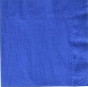 High quality 3ply 25cm marine blue paper cocktail napkins by Amscan  25cm x 25cm Available in packs of 20 napkins