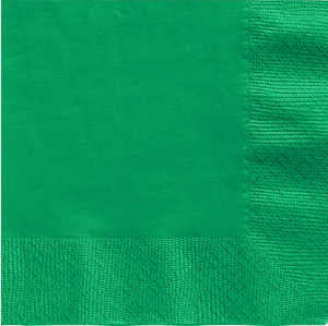 High quality 3ply 33cm festive green paper luncheon napkins by Amscan  33cm x 33cm Available in packs of 20 napkins