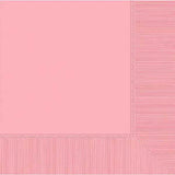 High quality 3ply 33cm pretty pink paper luncheon napkins by Amscan  33cm x 33cm Available in packs of 20 napkins