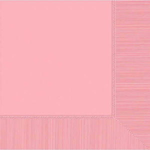High quality 3ply 33cm new pink paper luncheon napkins by Amscan  33cm x 33cm Available in packs of 20 napkins