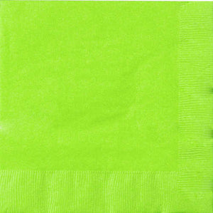 High quality 3ply 33cm kiwi green paper luncheon napkins by Amscan  33cm x 33cm Available in packs of 20 napkins