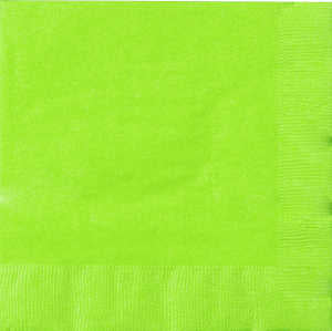 High quality 3ply 33cm kiwi green paper luncheon napkins by Amscan  33cm x 33cm Available in packs of 20 napkins
