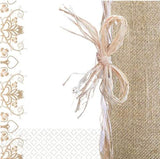 Amscan 2ply 33cm Rustic Wedding Napkin.  Wedding Design 16 Luncheon Napkins per Package 16.5 x 16.5 cm when closed, 33 x 33cm when open