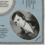 Robert Burns 3ply 33cm paper luncheon napkins. Image of Robert Burns and his most famous quotes.