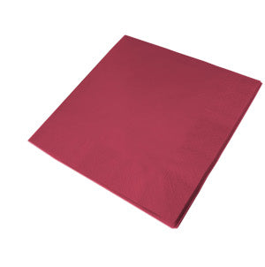 3ply 40cm burgundy Swantex disposable paper napkins 100 per pack