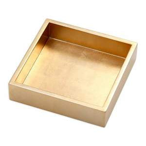 Caspari lacquer luncheon napkin holder in gold