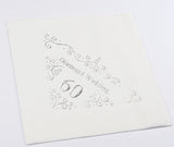 Diamond 60th Anniversary 3ply 40cm foil printed paper napkins