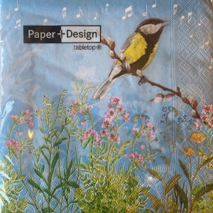 4 Decoupage Napkins | French Birds of Spring | Bird Napkins | Spring  Napkins | French Napkins | Party Napkins | Paper Napkins for Decoupage