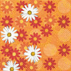 P+D 3ply 33cm Daisies all Over luncheon Napkin.