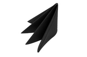 Swansoft 40cm black napkins by Swantex.  Disposable cost effective, convenient alternative to linen