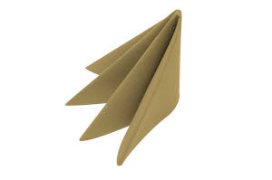 Swansoft 40cm gold napkins by Swantex.  Disposable cost effective, convenient alternative to linen