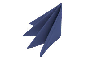 Swansoft 40cm indigo napkins by Swantex.  Disposable cost effective, convenient alternative to linen